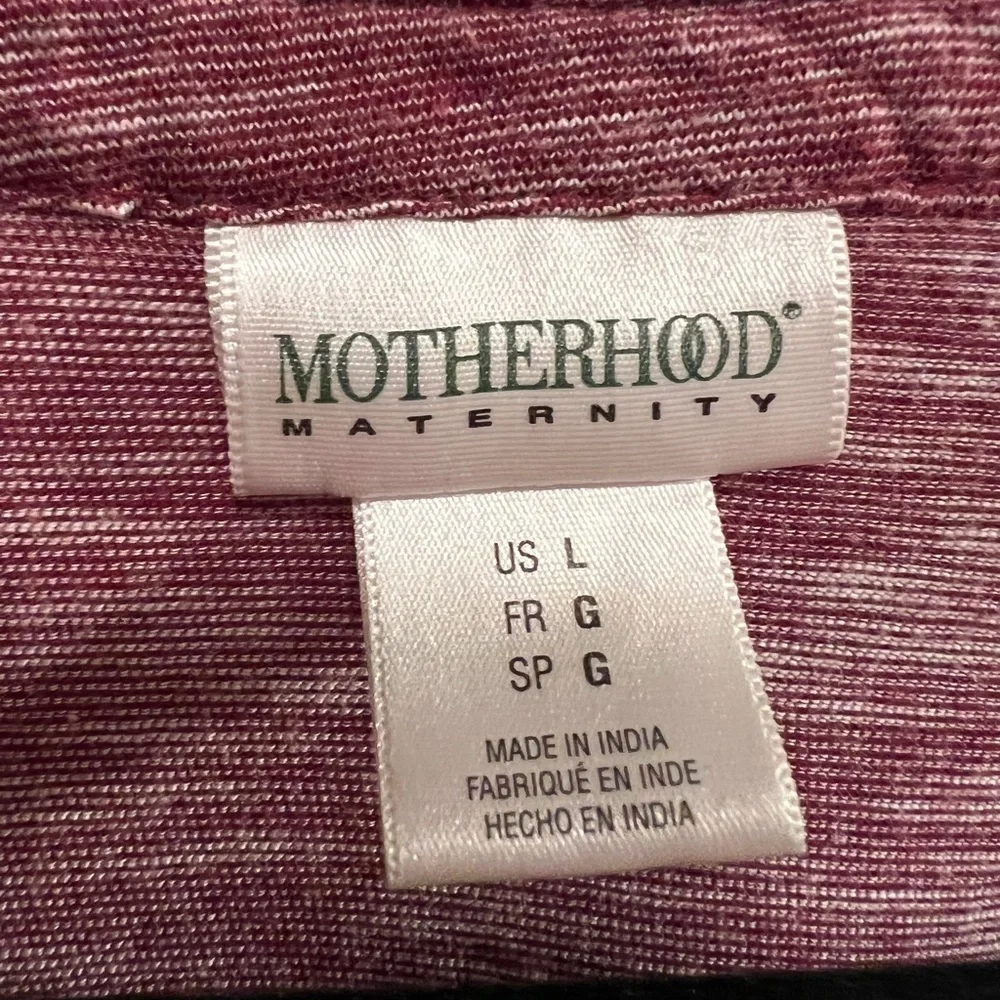 Motherhood Maroon 3/4 length sleeve Maternity Shirt, L - Picture 4 of 4